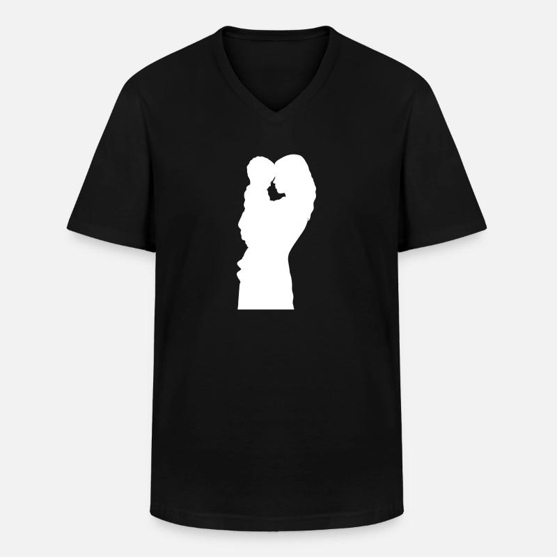 Mutter - Männer-T-Shirt mit V-Ausschnitt - Schwarz