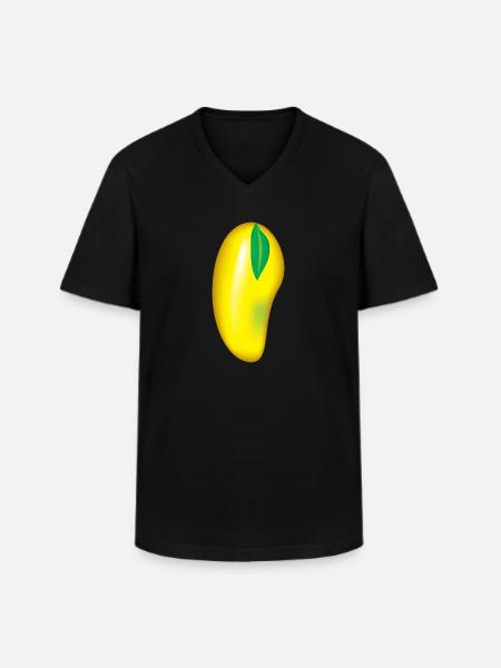 I love mango fruit - Men's V-Neck T-Shirt - black