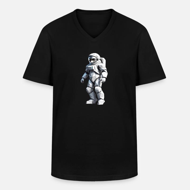Astronaut - Beruf Design Sticker - Männer-T-Shirt mit V-Ausschnitt - Schwarz