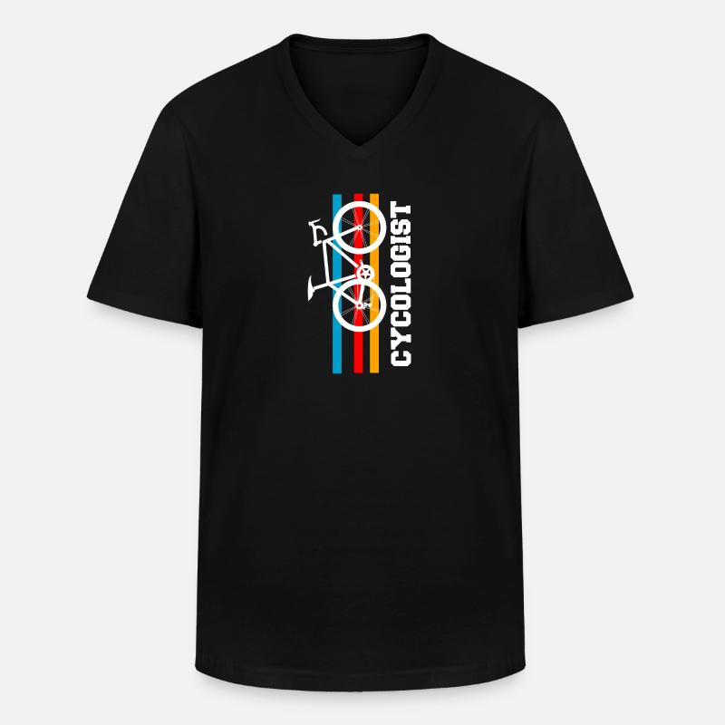 Cycologist - Männer-T-Shirt mit V-Ausschnitt - Schwarz