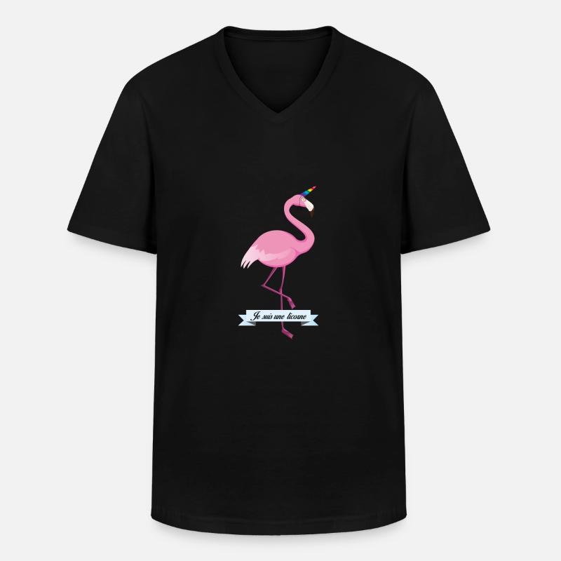 Ich bin ein Einhorn - Männer-T-Shirt mit V-Ausschnitt - Schwarz