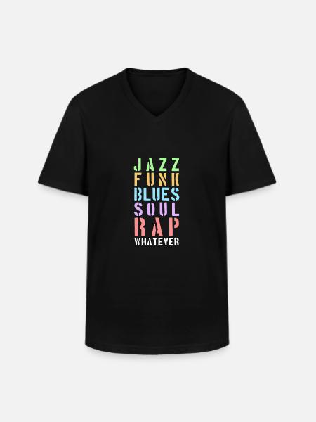 Whatever the music... - Men's V-Neck T-Shirt - black