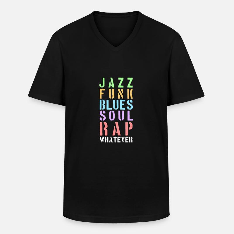Whatever the music... - Männer-T-Shirt mit V-Ausschnitt - Schwarz