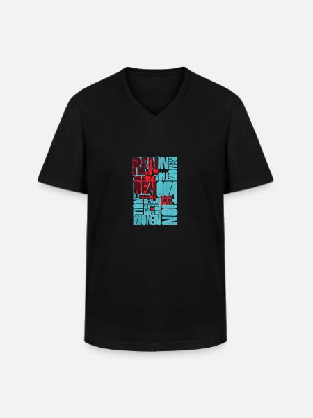 shirt, conception, t-shirt - T-shirt col V Homme - noir