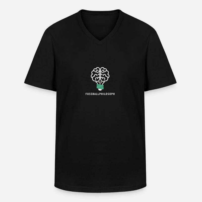 Fussballphilosoph Bold Edition - Männer-T-Shirt mit V-Ausschnitt - Schwarz