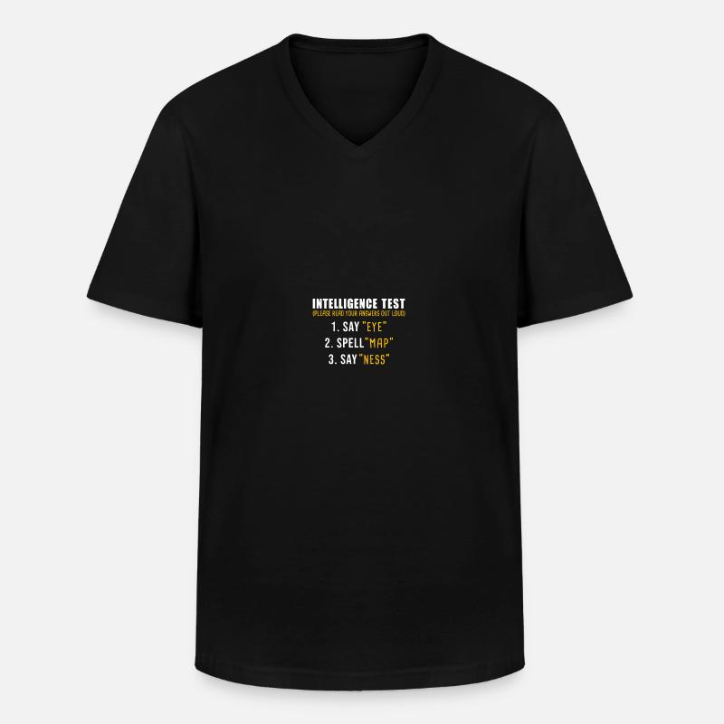 Intelligence Test - Männer-T-Shirt mit V-Ausschnitt - Schwarz