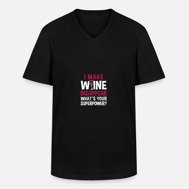 Day Drinking Wine Time - Männer-T-Shirt mit V-Ausschnitt - Schwarz