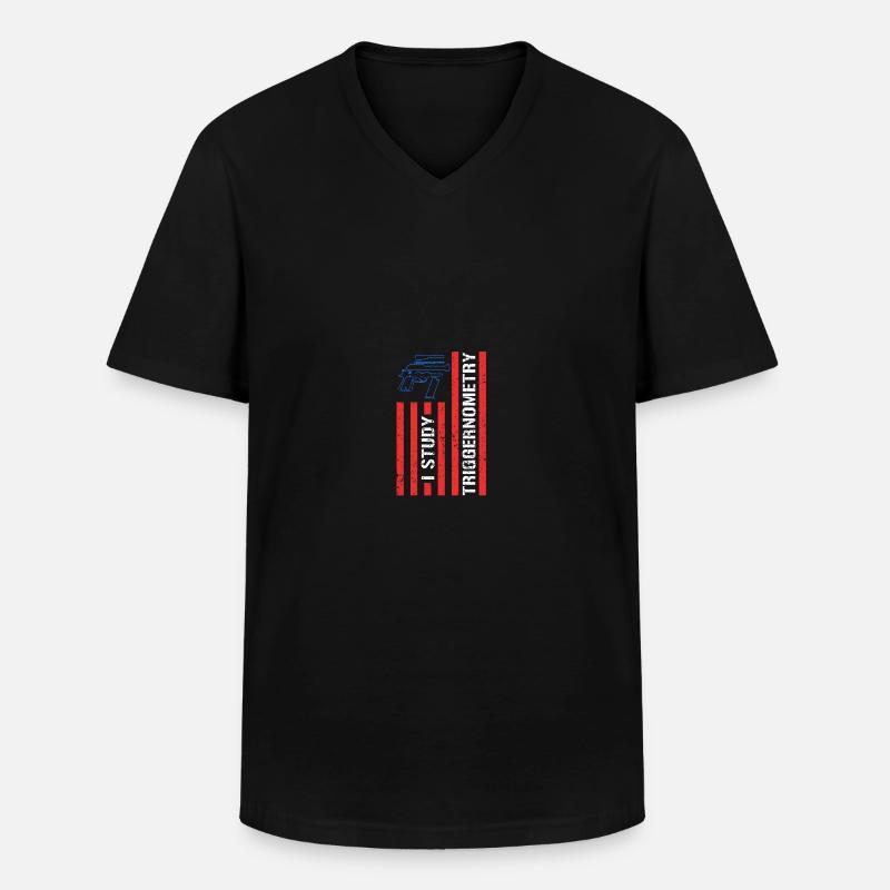 I Study Triggernometry - Männer-T-Shirt mit V-Ausschnitt - Schwarz