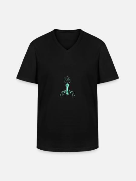 Microbiology Virus - Männer-T-Shirt mit V-Ausschnitt - Schwarz