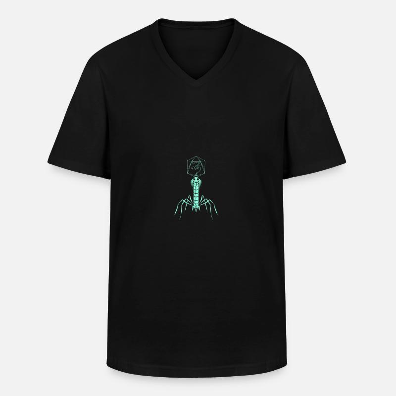 Microbiology Virus - Männer-T-Shirt mit V-Ausschnitt - Schwarz