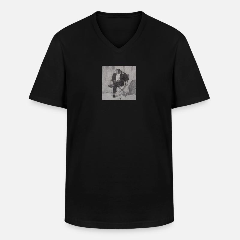 8C662CFF 1AAF 47E6 B5FD CD4E92BFBA4B - Men's V-Neck T-Shirt - black