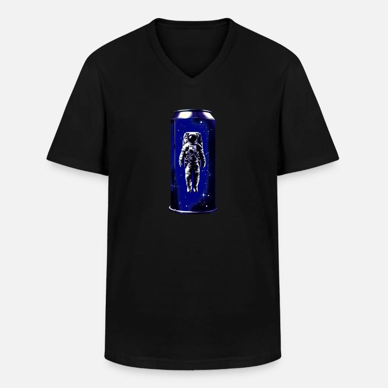 Astronaut in der Dose - Männer-T-Shirt mit V-Ausschnitt - Schwarz
