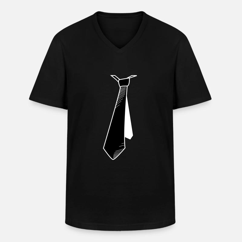 Krawatte Schatten Bewegung - Männer-T-Shirt mit V-Ausschnitt - Schwarz
