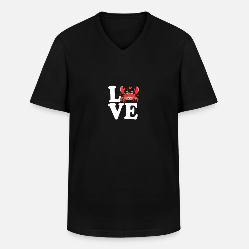 Krabbe - Männer-T-Shirt mit V-Ausschnitt - Schwarz