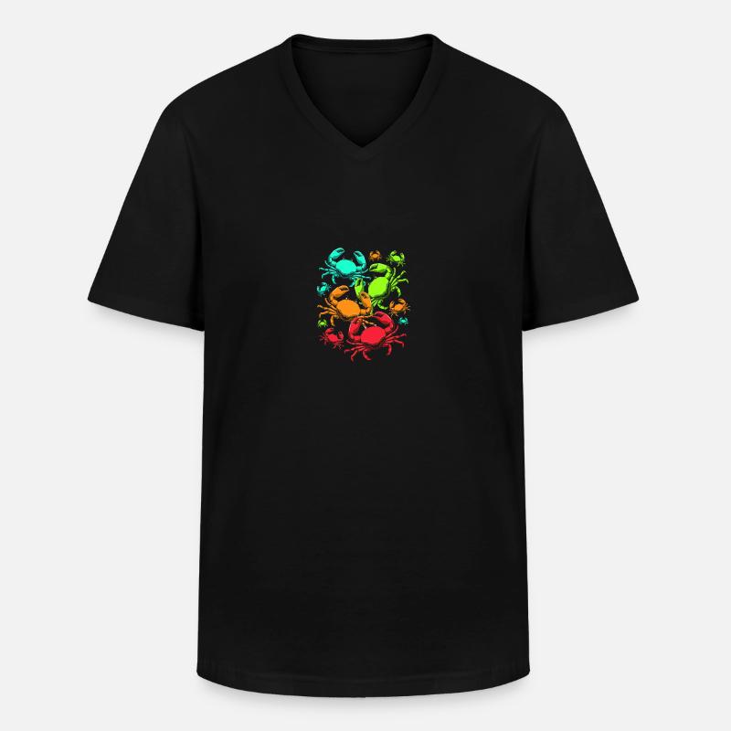 Krabbe - Männer-T-Shirt mit V-Ausschnitt - Schwarz