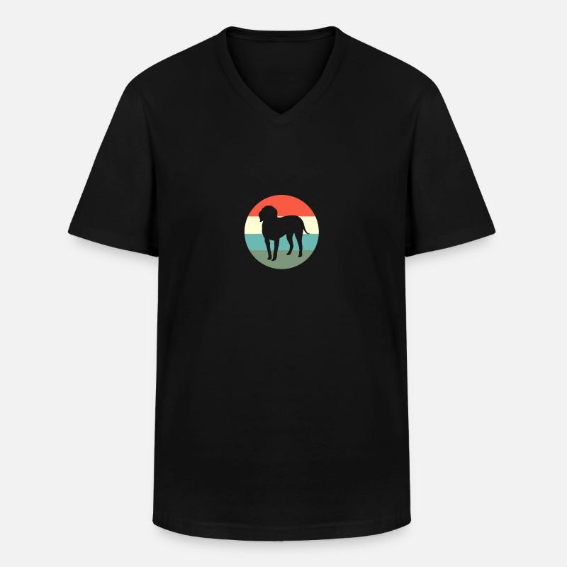 Redbone Coonhound - Männer-T-Shirt mit V-Ausschnitt - Schwarz
