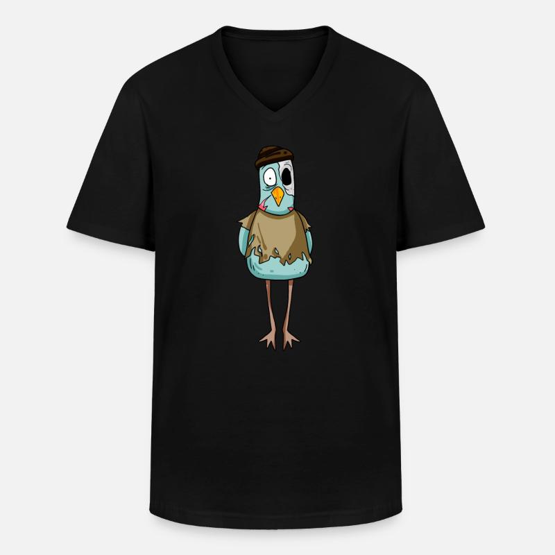 Zombie Möwe - Männer-T-Shirt mit V-Ausschnitt - Schwarz