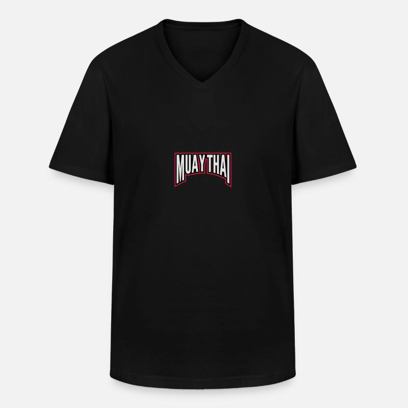muay thai - Männer-T-Shirt mit V-Ausschnitt - Schwarz