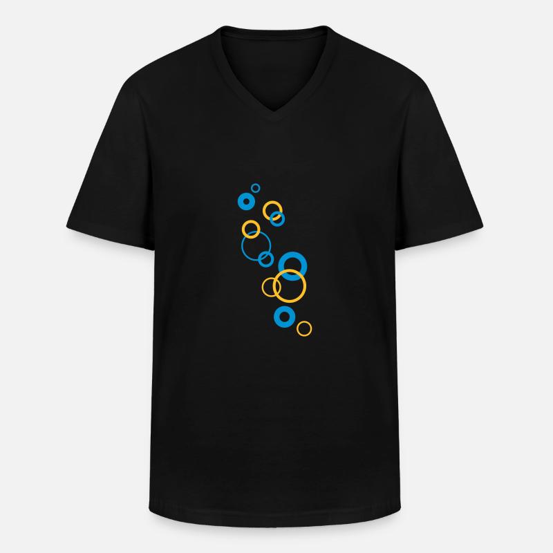 bubbles - Männer-T-Shirt mit V-Ausschnitt - Schwarz