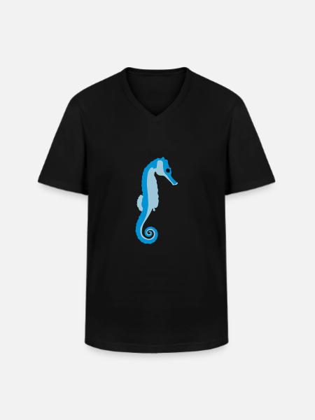 seepferdchen_082012_a_3c - Men's V-Neck T-Shirt - black