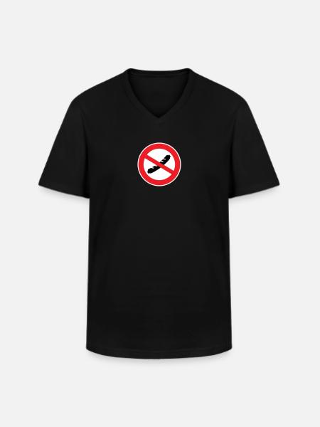 Sausage forbidden - Men's V-Neck T-Shirt - black