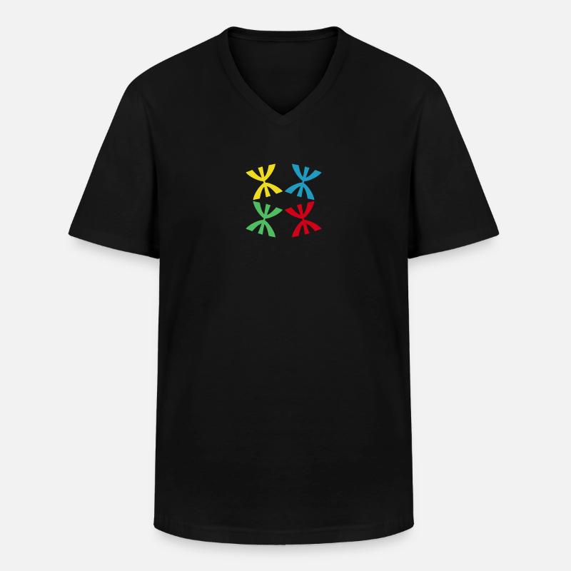 Der AMAZIGH-Platz - Männer-T-Shirt mit V-Ausschnitt - Schwarz