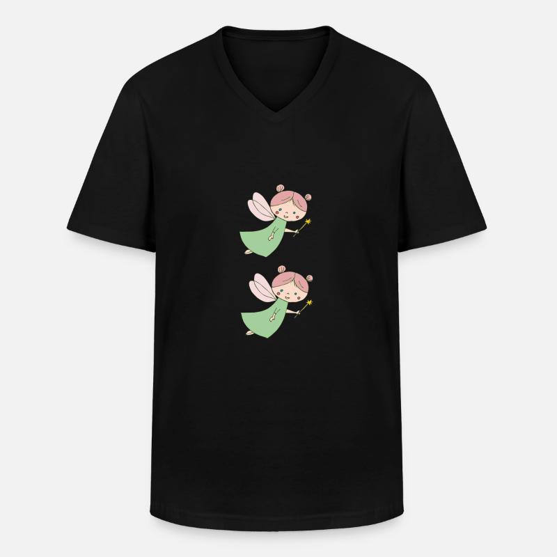 fee doppelt - Männer-T-Shirt mit V-Ausschnitt - Schwarz