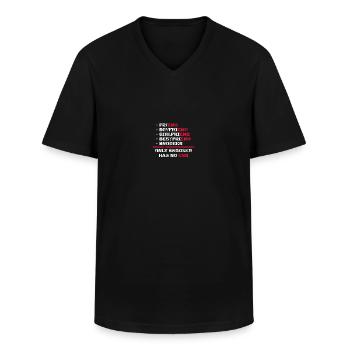 Only Snooker Has No End Billiard Snooker - Men's V-Neck T-Shirt - black - Front - AI Model Male 178 dark (178cm)