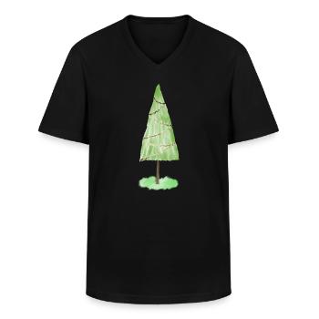 Ornements de sapin festifs Graphique - T-shirt col V Homme - noir - Devant - AI Model Male 178 dark (178cm)