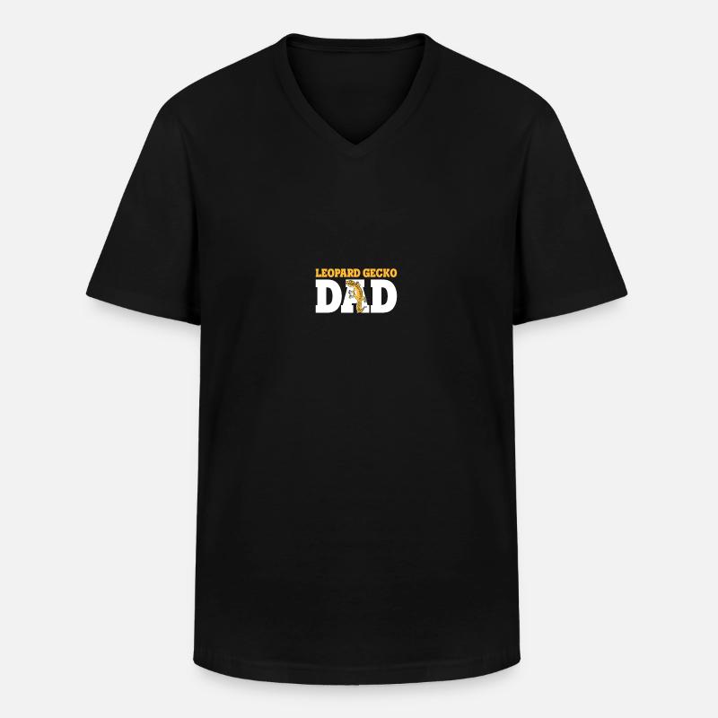 Reptilien Eidechse Leopard Gecko - Männer-T-Shirt mit V-Ausschnitt - Schwarz