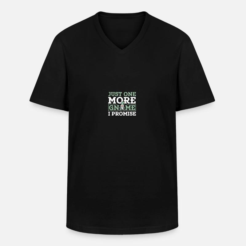 Gnomies Gartenarbeit Gartenzwerg - Männer-T-Shirt mit V-Ausschnitt - Schwarz