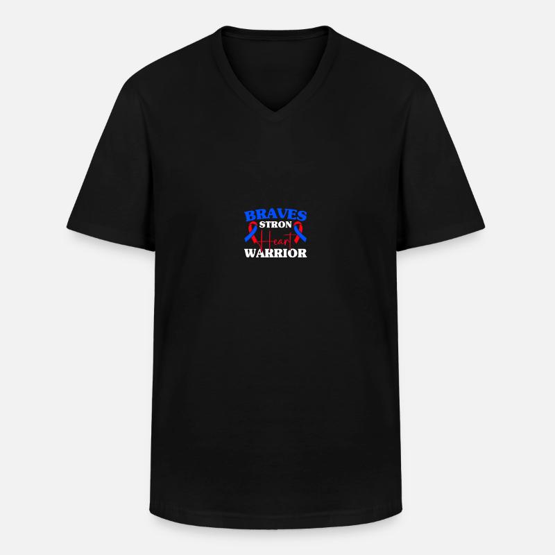 Angeborener Herzfehler CHD-Bewusstsein - Männer-T-Shirt mit V-Ausschnitt - Schwarz