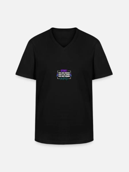 Sunflower Suicide Prevention Suicide Education - Men's V-Neck T-Shirt - black