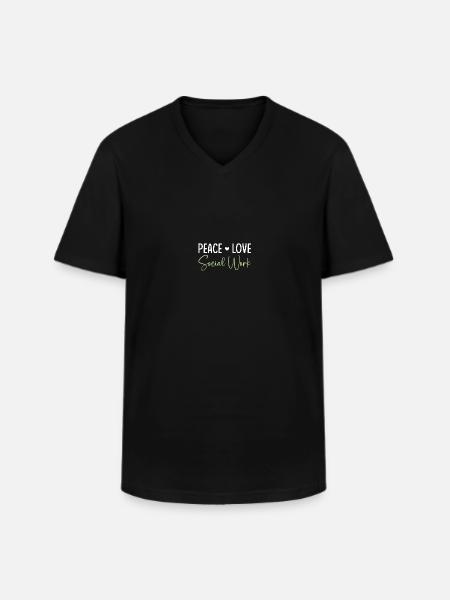 School Social Worker - Men's V-Neck T-Shirt - black