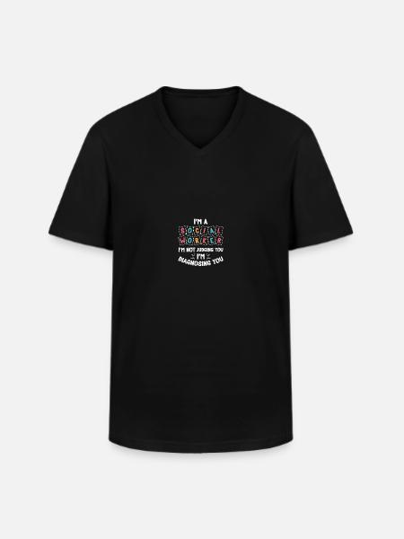 School Social Worker - Men's V-Neck T-Shirt - black
