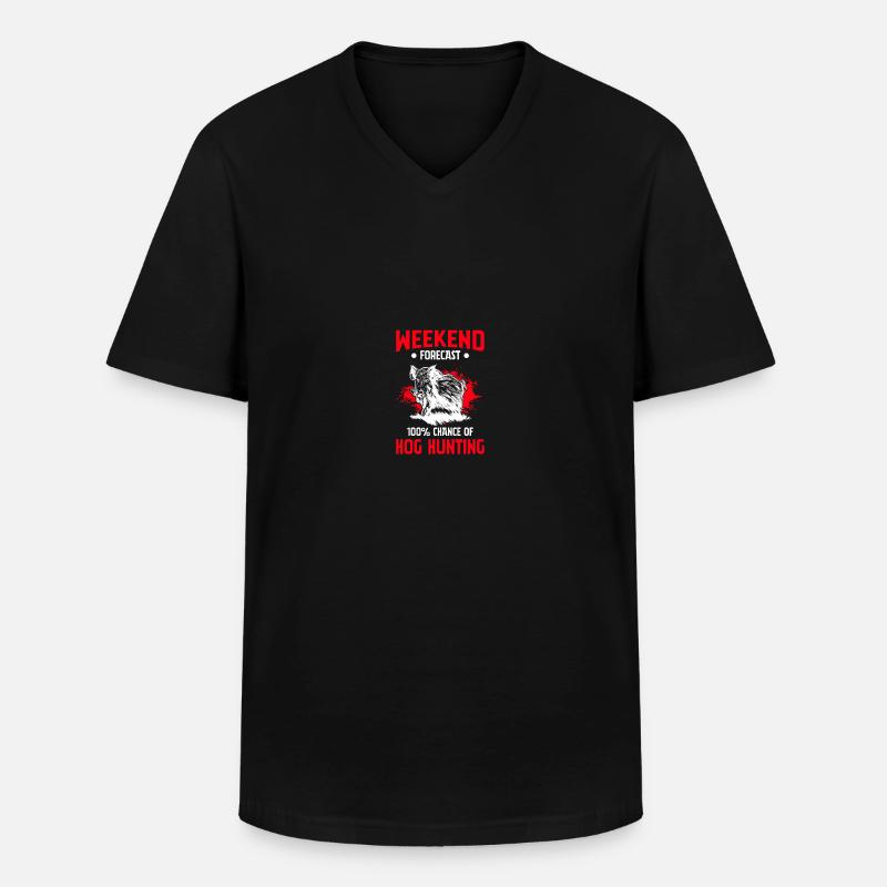 Hog Hunter Schweinejagd - Männer-T-Shirt mit V-Ausschnitt - Schwarz
