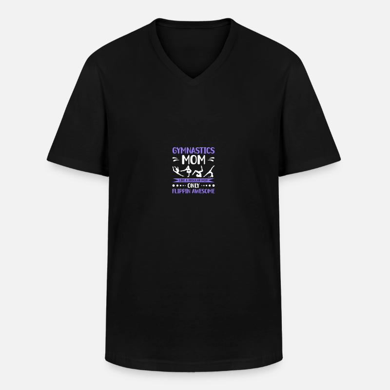 Stolze Gymnastik-Mutter - Männer-T-Shirt mit V-Ausschnitt - Schwarz