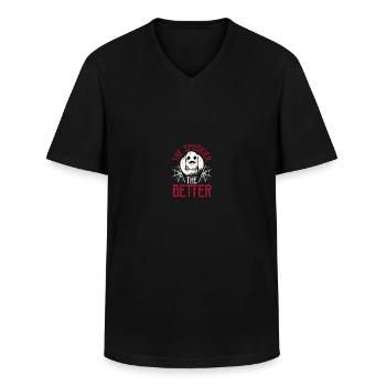 Paranormal Investigator Ghostbusters - T-shirt col V Homme - noir - Devant - AI Model Male 178 dark (178cm)