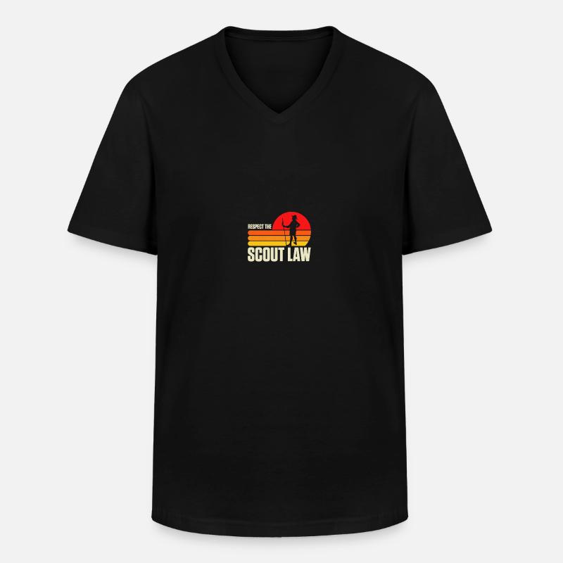 Pfadfinderführer - Männer-T-Shirt mit V-Ausschnitt - Schwarz
