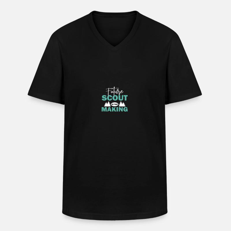 Scouting Pfadfinder - Männer-T-Shirt mit V-Ausschnitt - Schwarz