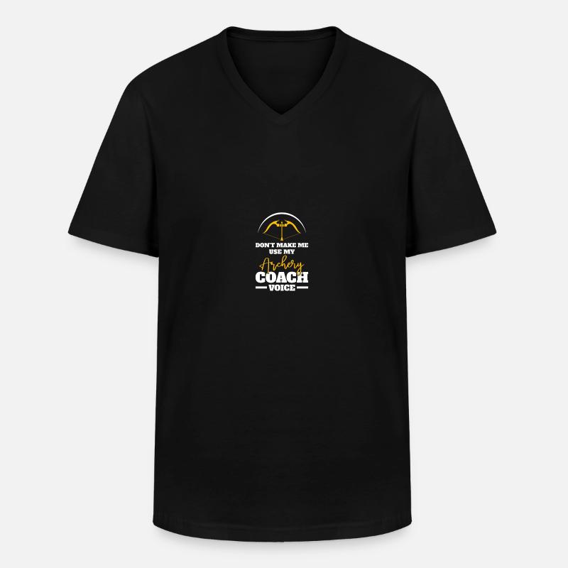 Bogenschießen-Trainer - Männer-T-Shirt mit V-Ausschnitt - Schwarz