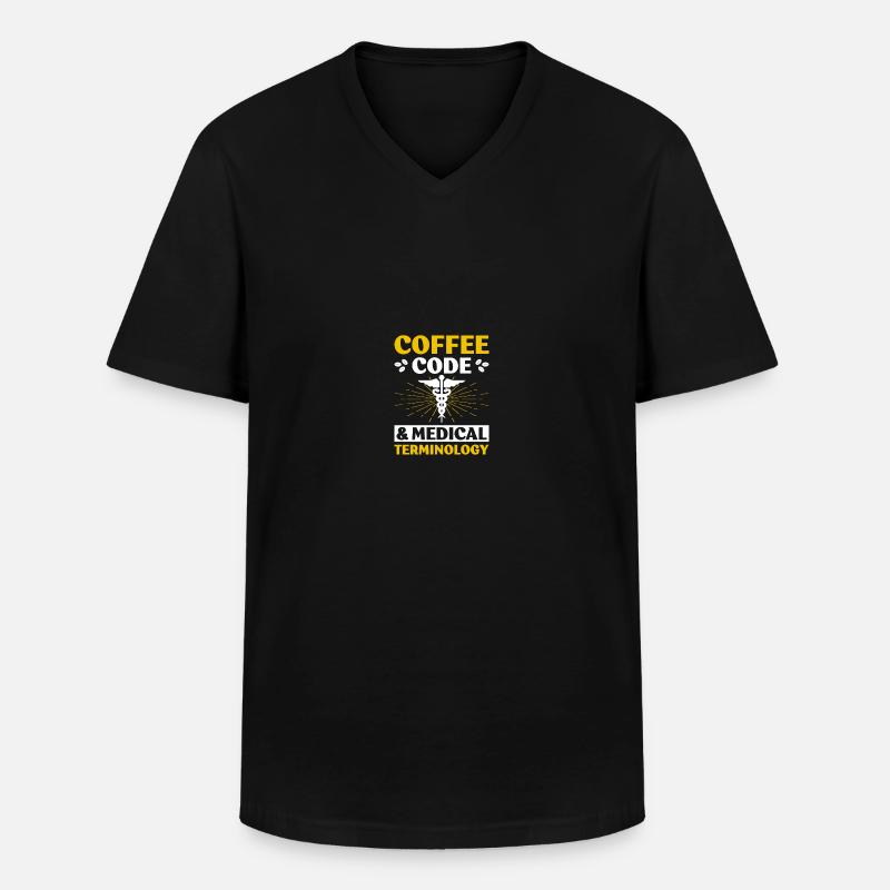 Codage médical Codeurs médicaux - T-shirt col V Homme - noir