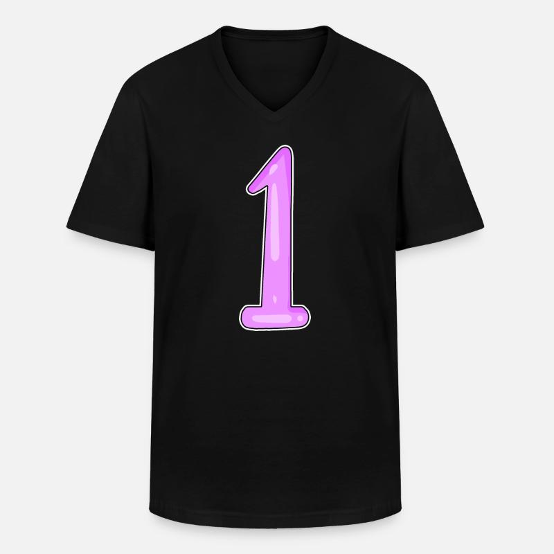 1 gewinner - Männer-T-Shirt mit V-Ausschnitt - Schwarz