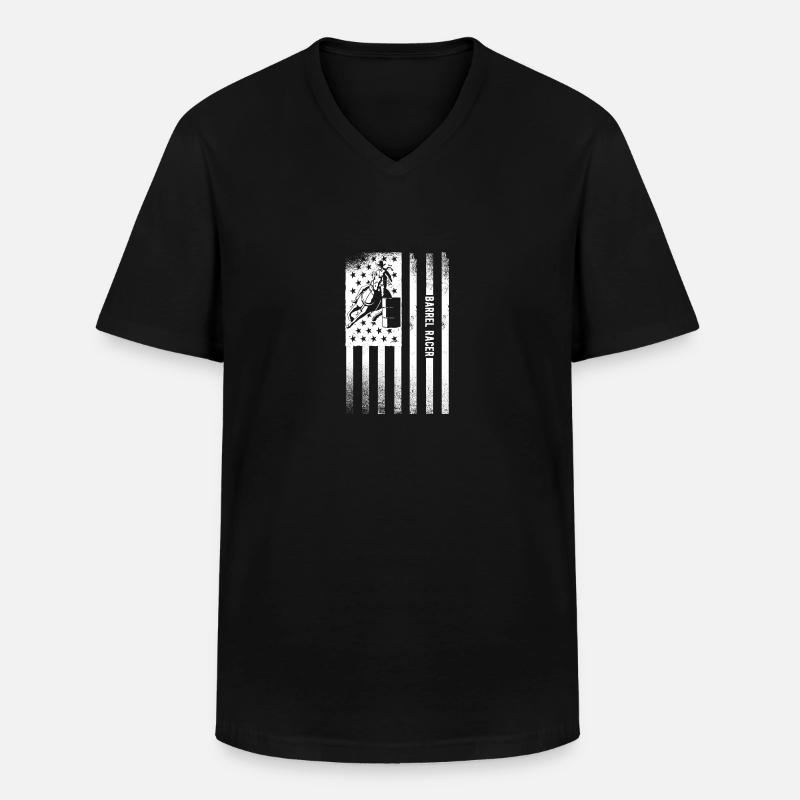Barrel Racing - Männer-T-Shirt mit V-Ausschnitt - Schwarz