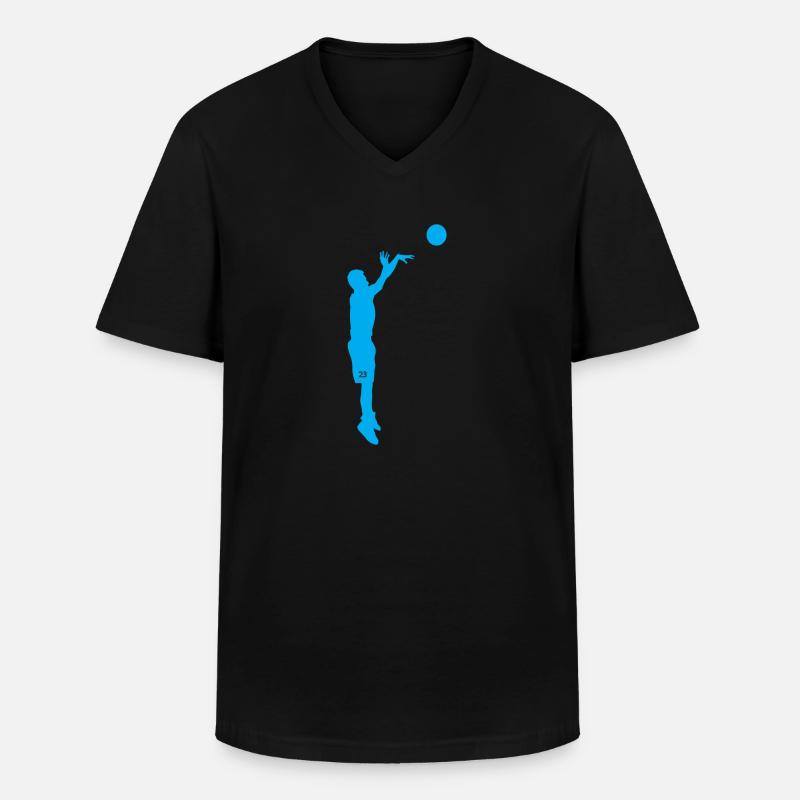 Basketballspieler - Männer-T-Shirt mit V-Ausschnitt - Schwarz