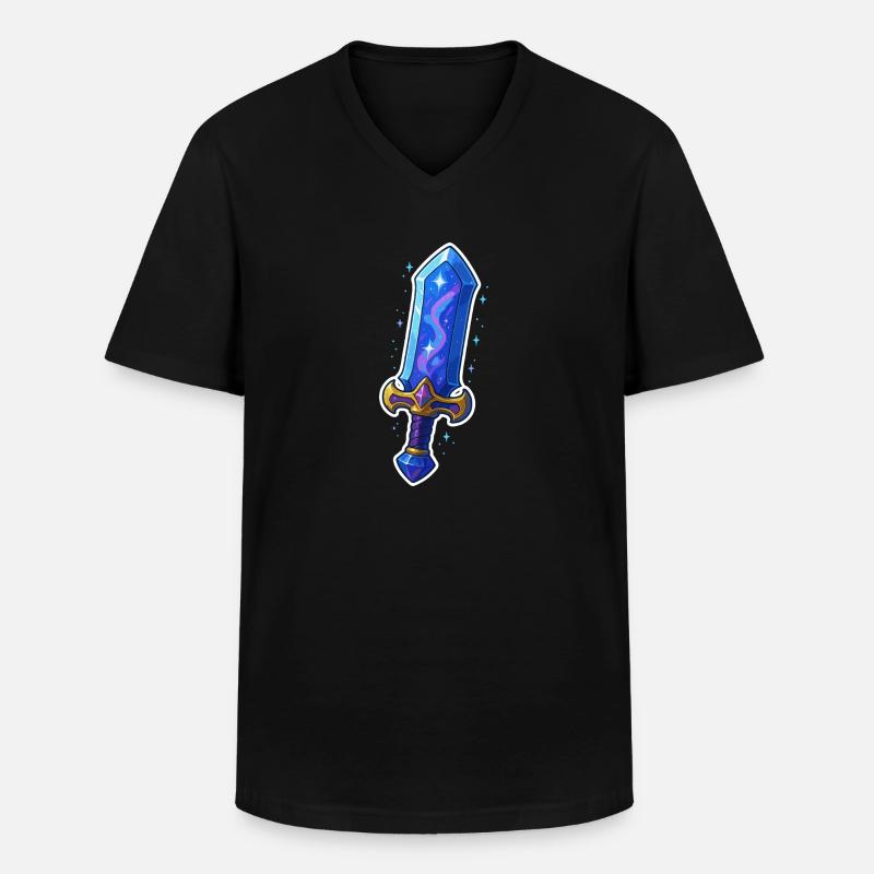Fantasy Sword - Männer-T-Shirt mit V-Ausschnitt - Schwarz