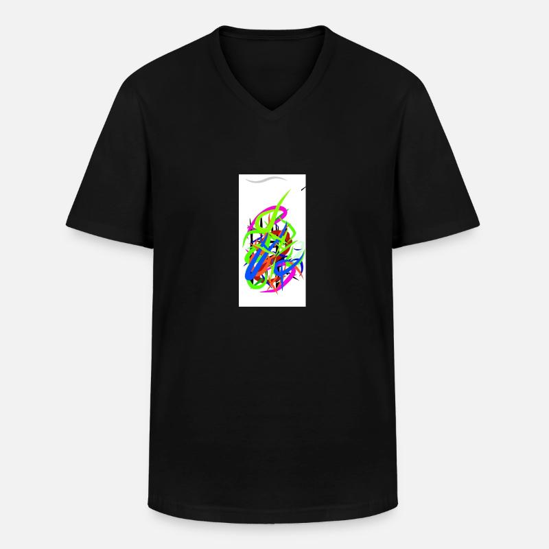 Bunte Vielfalt 1 - Männer-T-Shirt mit V-Ausschnitt - Schwarz