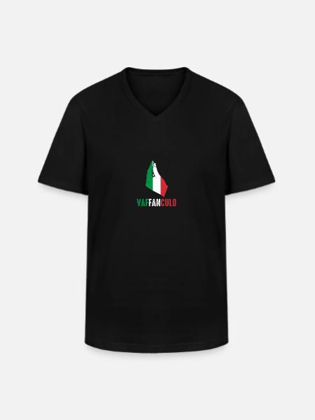 Italy Italian Vaffanculo - Men's V-Neck T-Shirt - black