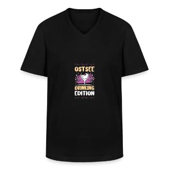 Vacances de fête sur la mer Baltique - T-shirt col V Homme - noir - Devant - AI Model Male 178 dark (178cm)