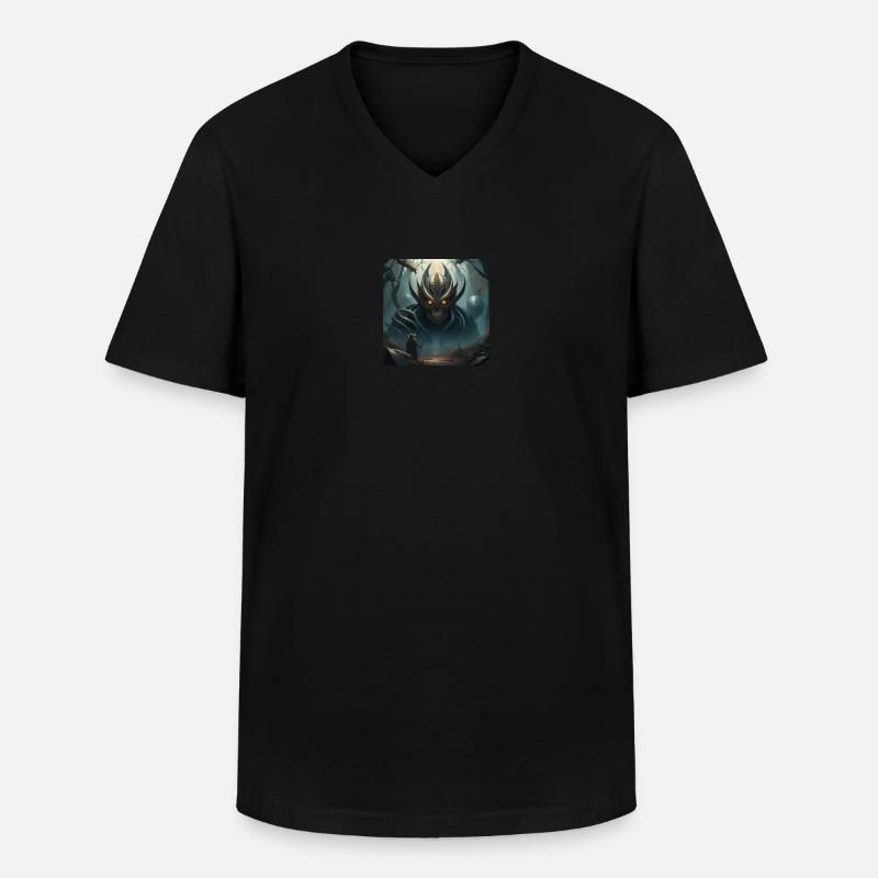 Forest Demon - Männer-T-Shirt mit V-Ausschnitt - Schwarz